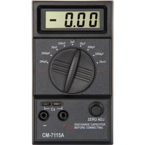 CM7115A Practical Capacitance Capacitor Meter Tester Digital Multimeter with Test Leads