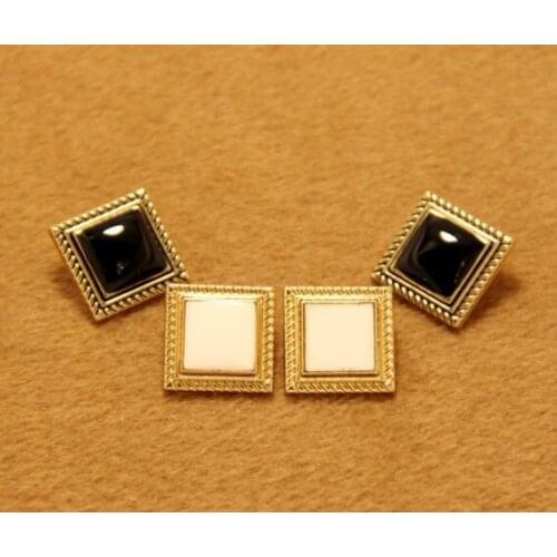 Free shipping 10pcs/lot 18mm Golden metal buttons customized buttons coat buttons child dress buttons DIY black and white button