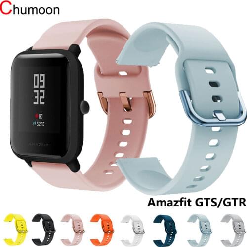 Bracelet For Amazfit GTS2 Mini /2e/GTS2/GTR 42mm/47mm/GTR2/2e/stratos 2/3 Sport 20/22mm Silicone Watch correa Amazfit bip strap