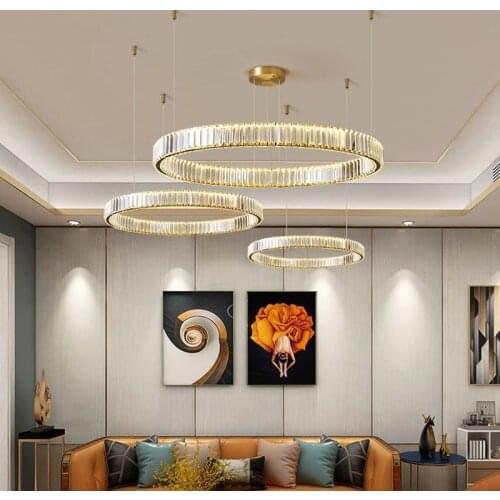Luxury Led Ring Chandelier Ceiling Chandelier Modern Crystal Chandelier Living Room Bedroom Dining Light