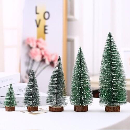 Christmas Tree Mini Cedar Pine Desktop Christmas Decoration Pine Tree for Home Ornaments Navidad Xmas Decoration New Year Decor