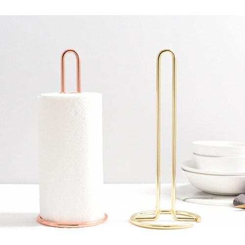 Nordic Christmas&Home Decor Gold Metal Kitchenware Facial Tissue Holder Papel higienico Restaurant Toilet Roll Paper Holder