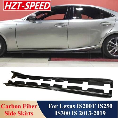 A Style Real Carbon Fiber Side Skirts Door Aprons For Lexus IS200T IS250 IS300 IS Car Model 2013-2019 Modification