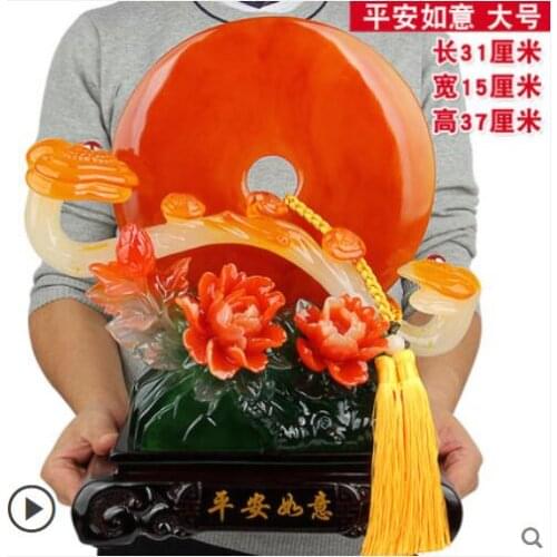 Marriage Gift Peony Flower Decoration Blossom Rich Peace Craft Home Indoor Living Room handicraft sculpture home decoration