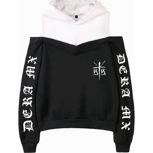 WAWNI Gera MX Off Shoulder Hoodies Casual Sweatshirt Harajuku Sexy Women Hip Hop Pullover Cosplay Hoodies Sweatshirts Girls Top