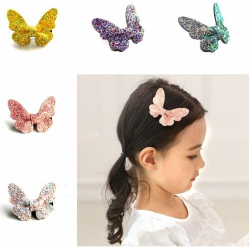 20 pcs/lot , 2.75" Glitter Butterfly Hair Clips, Girls Hair Accessories