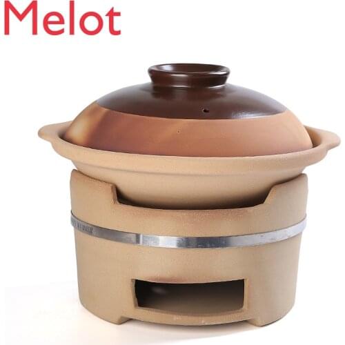Temperature Resistance Braised Chicken In Casserole Rice Claypot Rice Rice Noodles Wide Mouth Shallow Pot Small Casserole Pot