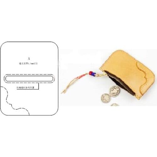 100*70cm leather craft template zipper coin bag with corner design die cutting knife mould hand punch tool set deri el aletleri