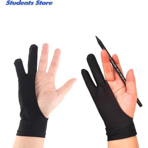 2 pcs Finger Anti-fouling Gloves For Artist Drawing & Pen Graphic Tablet Pad