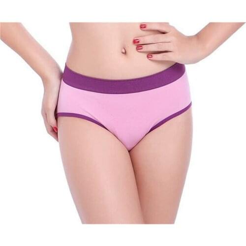 2018 Fashion Sexy Womens Cotton Underwears Patchwork Womens Briefs Ladies Panties Everyday wear Breathable Underpants