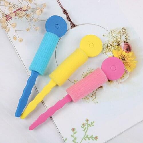 3PCS Sponge Hair Curler Sponge Hair Curler Twist Magic Rods Hair Styling Cling DIY Tools For Women 16.7cm Random Color