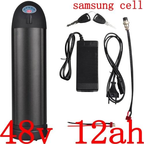 48V water bottle ebike battery 48V 12AH electric bicycle battery 48V lithium battery use samsung cell for 48V 500W 750W motor