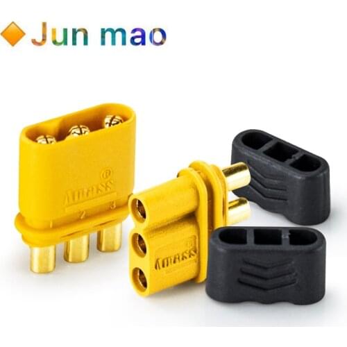 5Pairs MR30 Male Female Connector plug with sheath High current three-pin straight head connector for RC drones