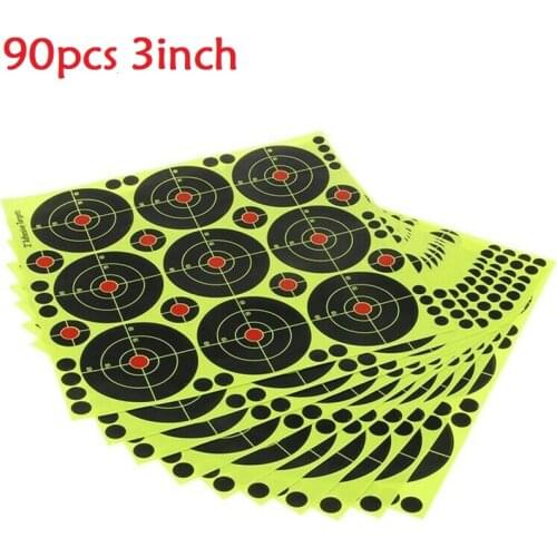 50/90pcs Target Papers 8x8in Practice Reactive Splatter Shot Rifle Archery Hunting Accessory Shooting Training Stickers Targets