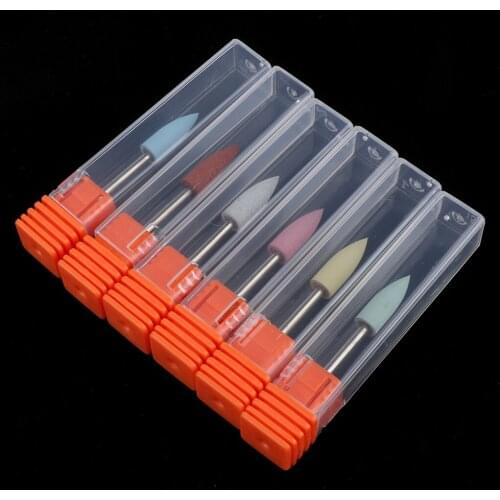 6pcs Art Grinding Silicone Ball Drill Electric Manicure Machine