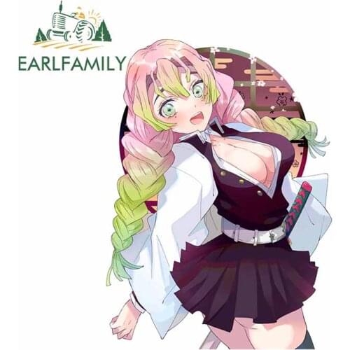 EARLFAMILY 13cm x 9.7cm For Anime Girl Creative Car Stickers Waterproof Decal Fashion Personality Suitable for VAN RV JDM