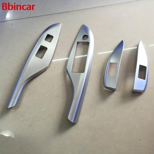 Bbincar ABS Chrome Car Inner Window Lifter Button Decoration Armrest Control Cover For Toyota Sienna 2010-2016 Third Generation