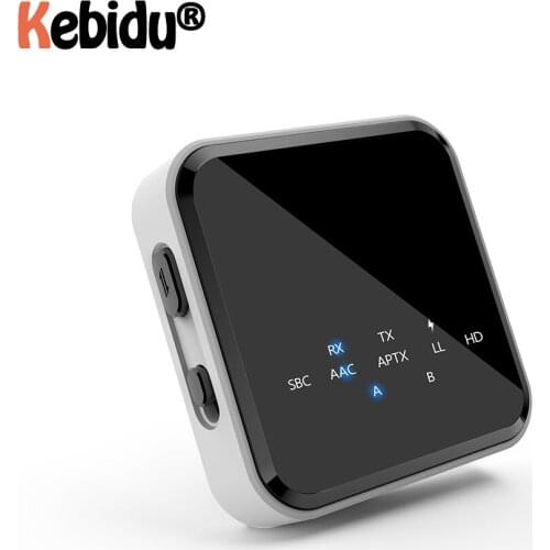 Bluetooth 5.0 Wireless Adapter 2 In 1 Audio Receiver Transmitter CSR8675 Chip Aptx HD LL RCA 3.5mm Jack AUX For TV Car speaker