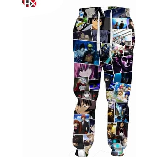 Anime Puzzle Men Women Trousers Fashion Casual 3D Print Jogging Pants Cartoon Characters Funny Sweatpants S505