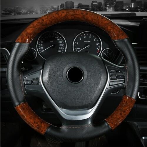 2021 Crystal Car Steering Wheel Cover Leather Braid On Car Steering Wheel Case Braiding Cover For Steering Wheel 38 cm