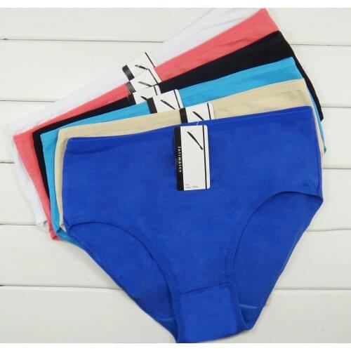 CSYWHS Plus Size 2xl 3xl 4xl Womens Briefs Appare Mid Waist Cozy Solid Color Women Cotton Panties Underwear for Women
