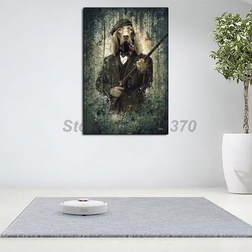 Sylvain Binet Painting Dog Holding Poster Braque Allemand Canvas Bedroom Wall Art Decoration Pictures Home Decor