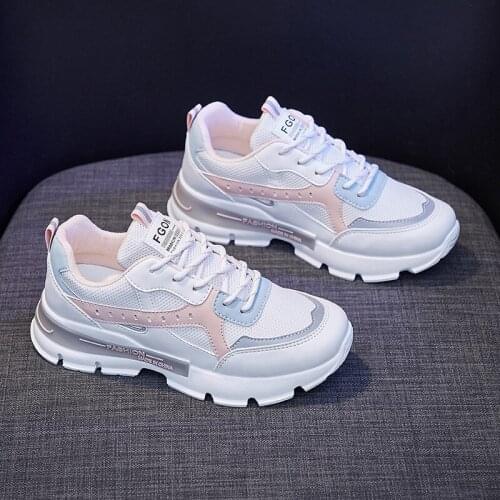 Sport Running Shoes Woman Outdoor Breathable Thick Sole Lightweight Athletic Mesh Sneakers Female Summer High Quality