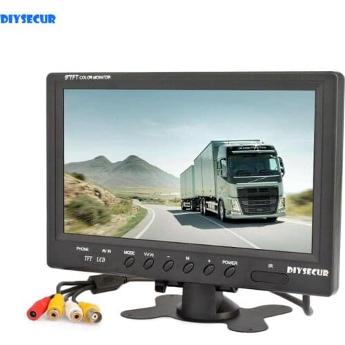 DIYSECUR 9 inch Headrest HD Display Rear View Monitor Car Monitor Video Security Monitoring Monitor Screen with BNC / AV Input
