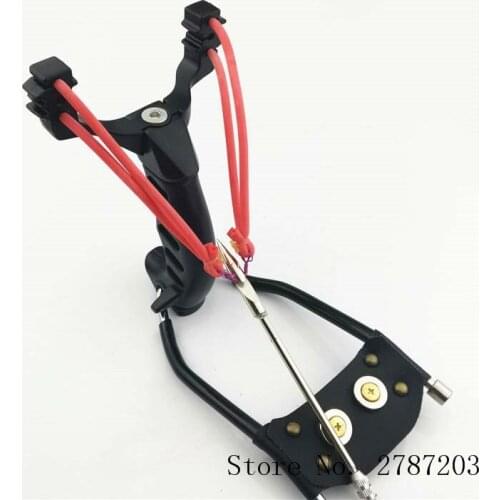 Powerful Slingshot With Rubber Bands Folding Wrist Slingshot Outdoor Black Gold Hunting Slingshot Shooting Steel Balls Tools