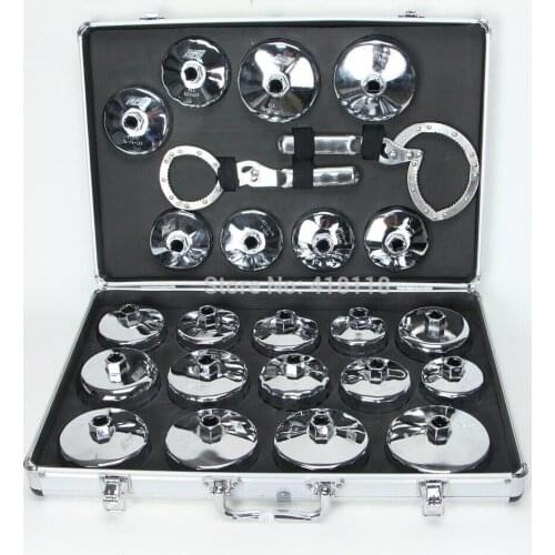 Universal Oil Filter Cap Wrench Socket 65mm-101mm Cup Tool kit 24 pcs
