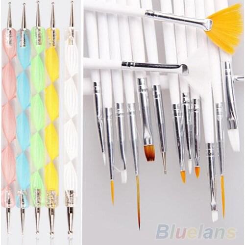 20Pcs Nail Art Pen Sets Design Set Dotting Painting Drawing Polish Brush Pen Beauty Makeup Tools