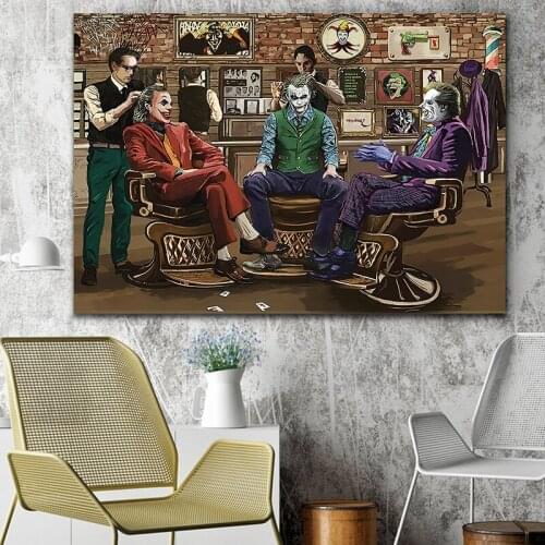 Joker Playing Poker Movie Canvas Painting Wall Art Nordic Posters and Prints Wall Pictures for Living Room Decoration Frameless