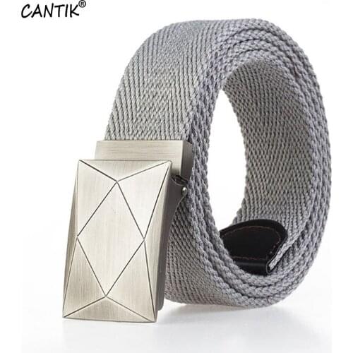CANTIK 2020 New Design Clothing Accessories High Quality New Cotton Canvas Belts Casual All Over Jeans Belt for Unisex CBCA199