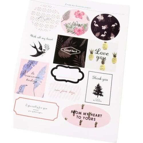 New Arrival Heart Handmade Cake Packaging Sealing Label Kraft Sticker Baking DIY Gift Stickers