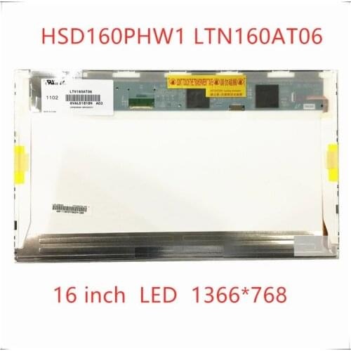Original LTN160AT06 HSD160PHW1 16.0 Laptop LCD Display monitor Panel replacement for ASUS N61VG N61J X66IC laptop