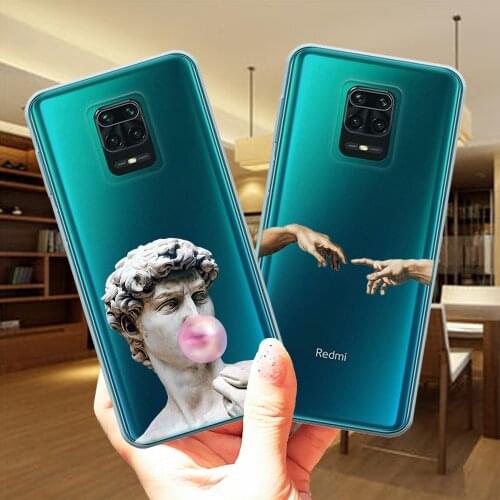 Mona Lisa Moskado Sculpture David Abstract Art Silicone Case Cover For Xiaomi Redmi 9 Note 9 Pro Max Note 9S Poco M2 Pro 10X