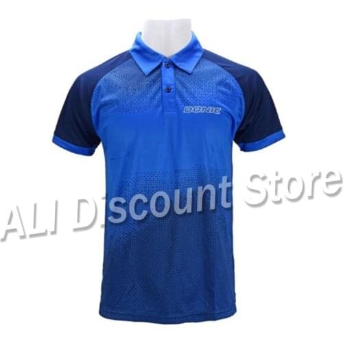 Donic Table Tennis Clothing Short Sleeve Air-permeable Quick-drying Ping Pong Sport T-shirt Sport Jersey