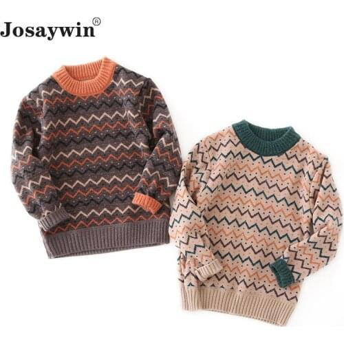 Sweater Baby Girl Boys Jumpers Patchwork Knitted Sweater Kids Pullover Autumn Sweater Baby Girl Winter Clothes 2 to 8 Years