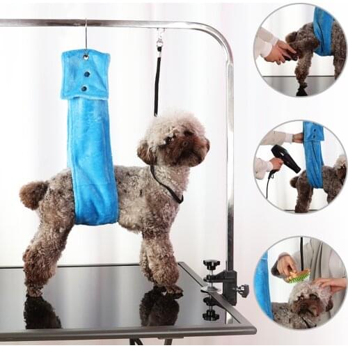 Pet Supplies Adjustable Dog Grooming Belly Strap Dogs Grooming Hammock Helper Grooming Restraint Bag And Nail Clip Trimming Bag