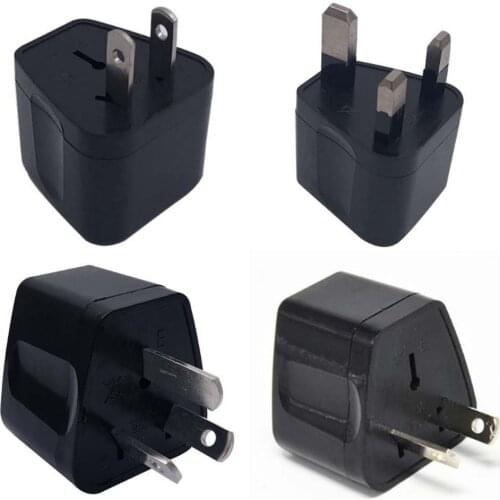 Black 10A/16A 250V universal travel electrical AC plug UK USA Canada Australia adaptor plug socket convertor flame retardant