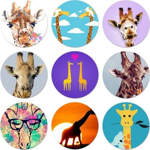 Giraffe Icons Pins Badge Decoration Brooches Metal Badges For Clothes Backpack Decoration 58mm