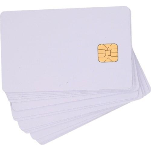 100PCS Ink-jet printing Inkjet Printable Smart IC Cards ISO7816 SLE 4428 Chip Blank PVC Contact IC Cards for inkjet printer