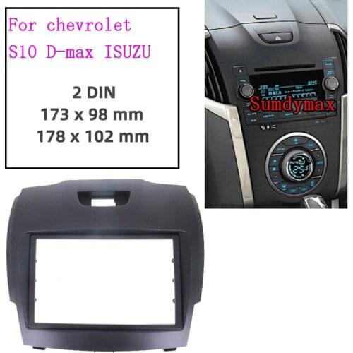 2 Din Car Radio Fascia Panel Frame for Chevrolet Trailblazer Holden Colorado S10 Isuzu D-max MU-X Dash Mount Kit