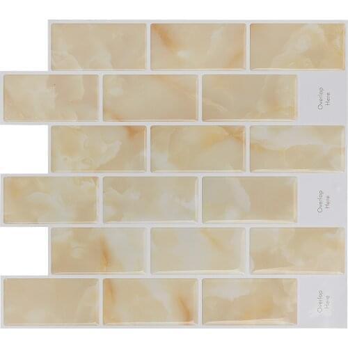 2020 Peel and Stick Self Adhesive Removable Stick On Kitchen Backsplash Bathroom 3D Wall Sticker Wallpaper Tiles