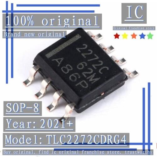 2021+100% Brand new original 10PCS-50PCS TLC2272CDRG4 2272C SOP-8 Dual operational amplifier