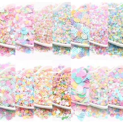 3D Confetti Sequins Flower Shell Snowflake Flat Round Star Sequin Flake Paillettes Glitter For DIY Nail Art Wedding Accessories
