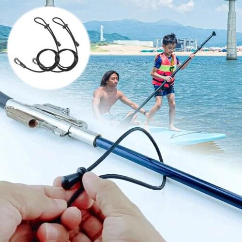 4Pcs 1.2m Fishing Rod Leash Elastic Safety Eco-friendly Anti-lost Canoe Leash for Kayak Fishing Paddle Anti-lost Canoe Leash