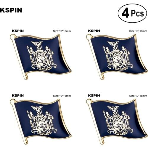 U.S.A New York Lapel Pin Flag badge Brooch Pins Badges 4Pcs a Lot