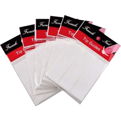 6 Pack Of 48 Nail Art French Manicure Tip Guides Stickers