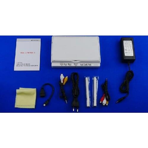 7" Dual Antenna Display Built-in 5.8G Diversity LCD Screen Receiver HDMI Battery 1026*600 RC FPV HD Monitor (White) RX-LCD5812